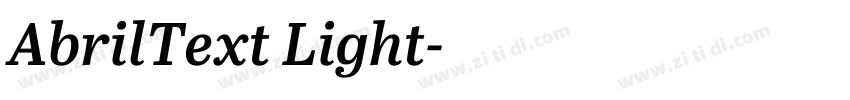 AbrilText Light字体转换